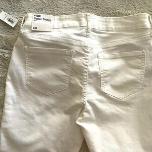 Old Navy white skinny jeans size 10